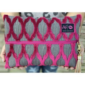 Makeup Junkie Zipper Makeup Bag Duchess Pink